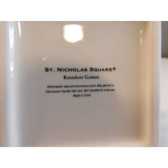 St. Nicholas Square "Reindeer Games" Dip Mix Bowl & Spreader New In Box. - Picture 8 of 10